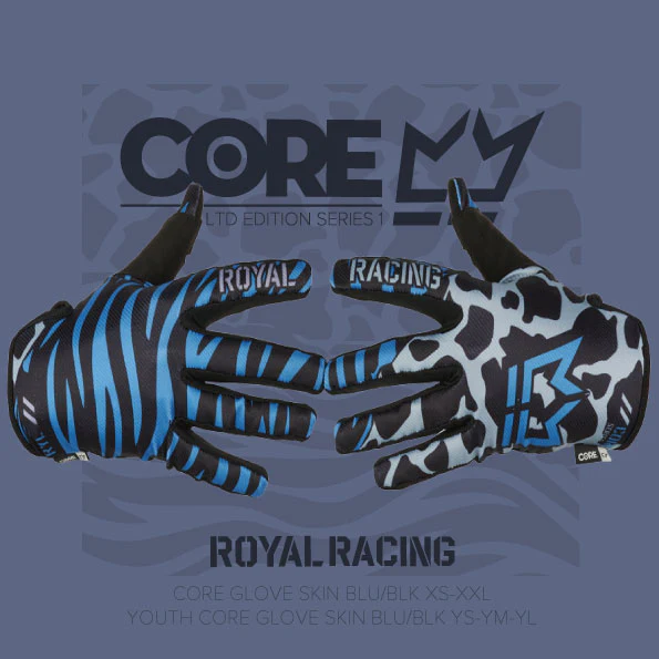 Royal Core MTB Glove - Skin Blue-Black - Image 2