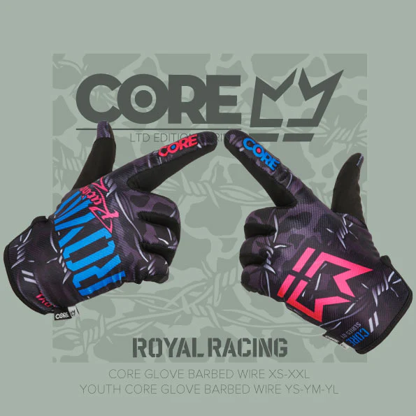 Royal Core MTB Glove - Youth - Barbed Wire - Image 2