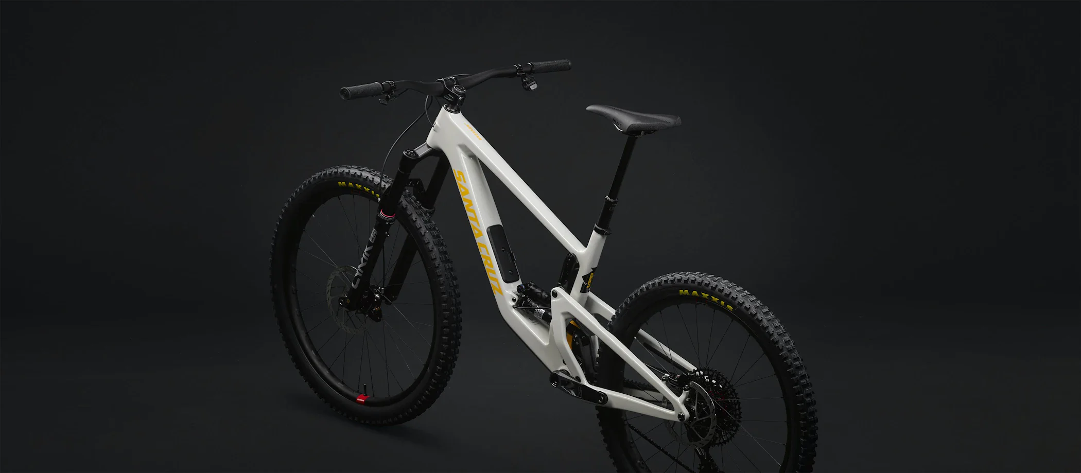 Santa Cruz Bronson Carbon MX - GX AXS - Gloss Chalk White - 2024 - Image 2