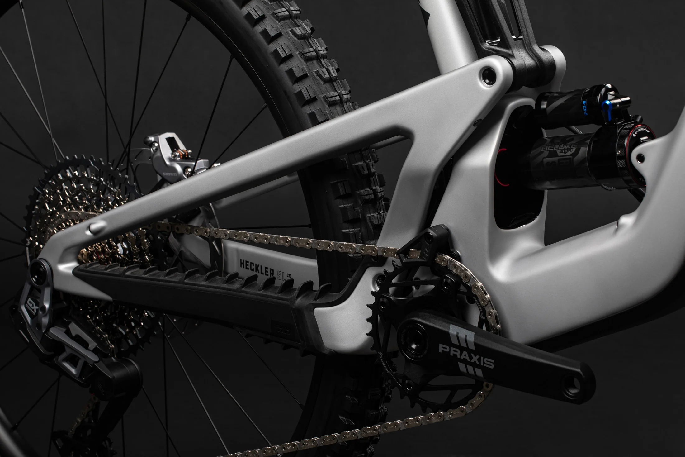 Santa Cruz Heckler SL Carbon CC MX - X0 AXS Reserve - Matt Silver - Image 4
