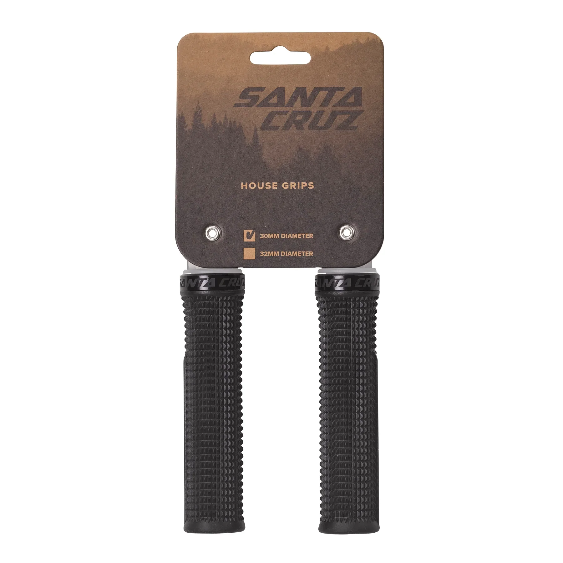 Santa Cruz House Grips - 30mm - Black