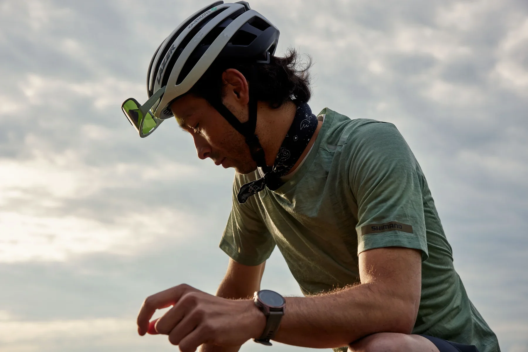 Shimano Pulsar RS Sunglasses - Gravel Lens - Sage Green - Image 6
