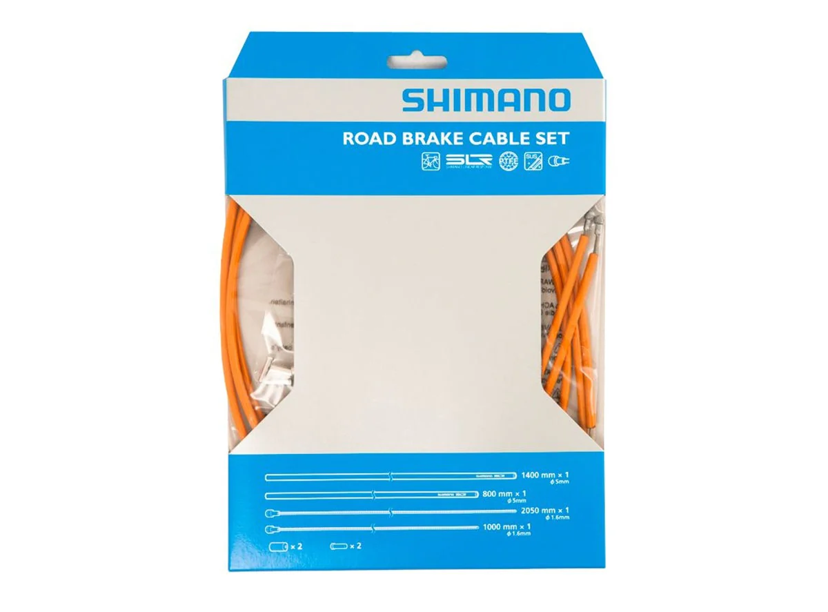 Shimano Road PTFE Brake Cable Set - Orange