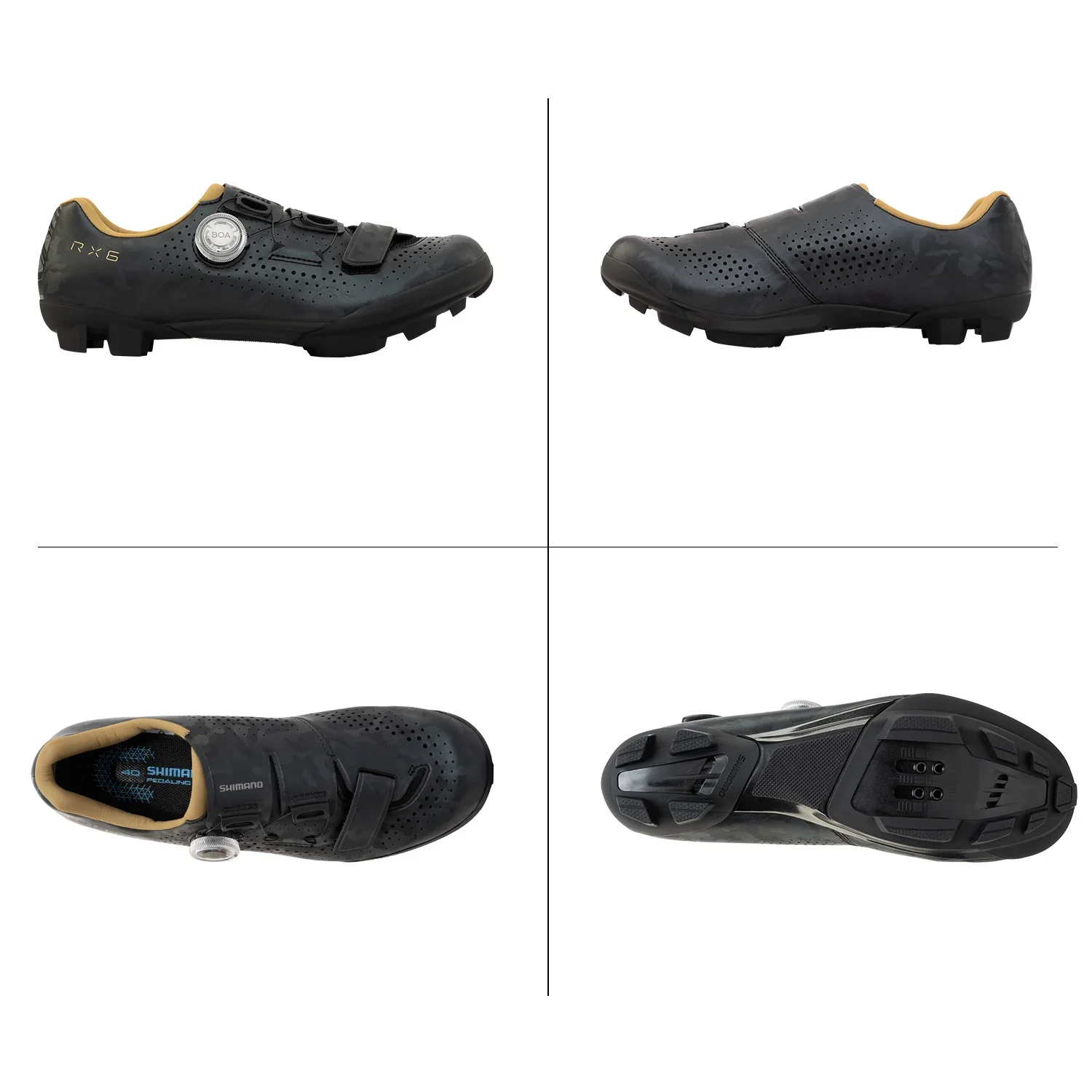Shimano RX600 SPD Gravel Shoe - Womens - Gray - Image 5