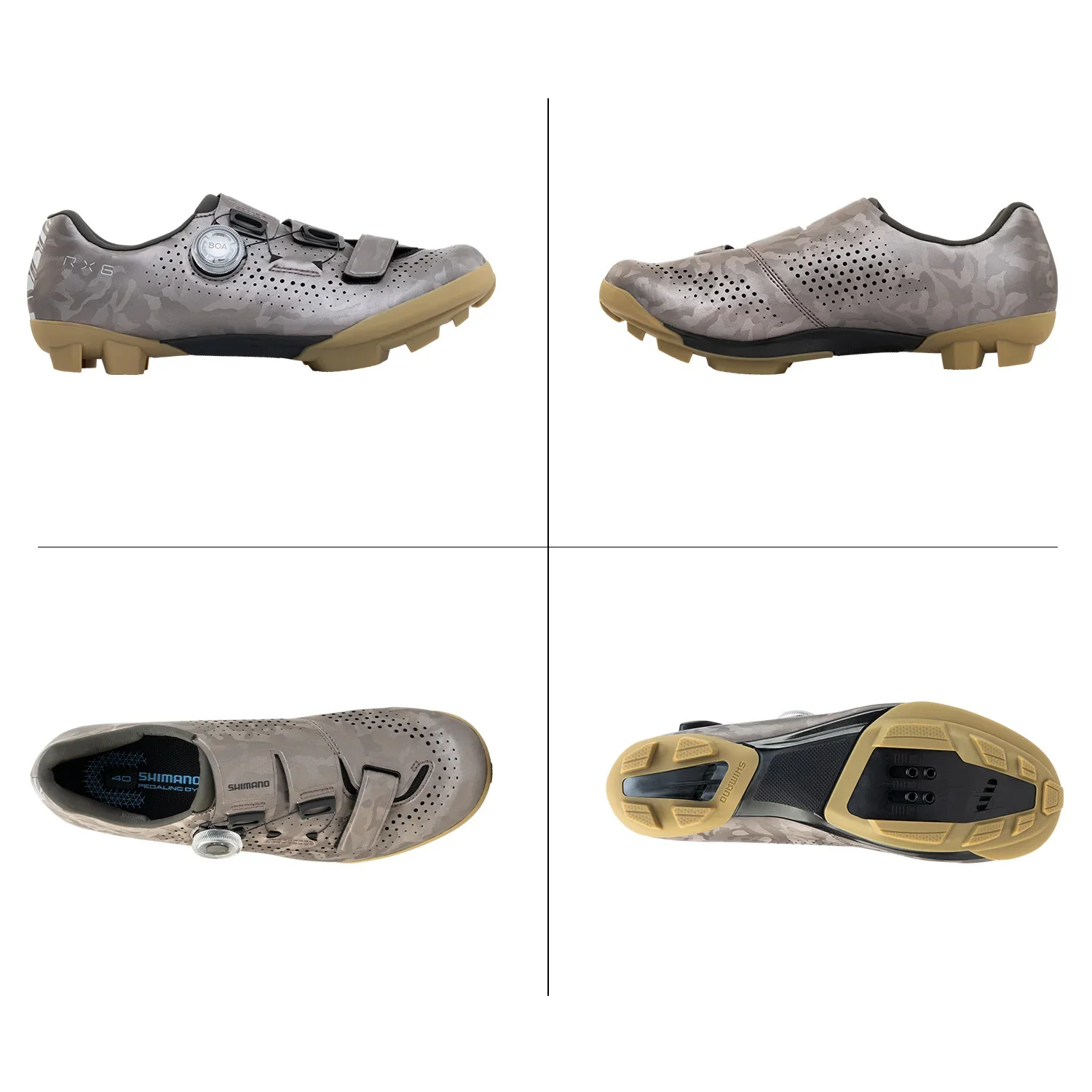Shimano RX600 SPD Gravel Shoe - Womens - Sand Beige - Image 4