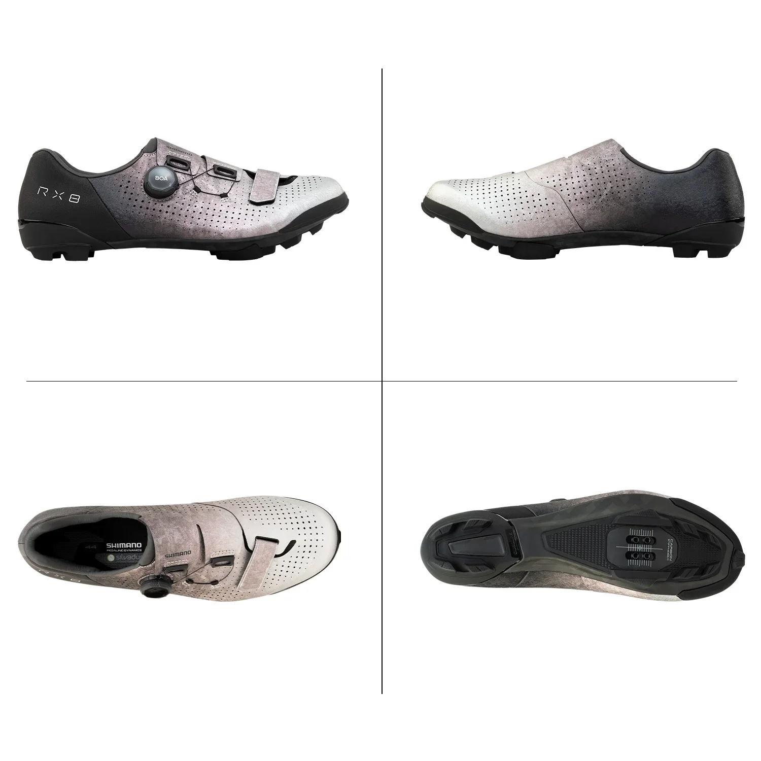 Shimano RX801 SPD Gravel Shoe - Silver - Image 4