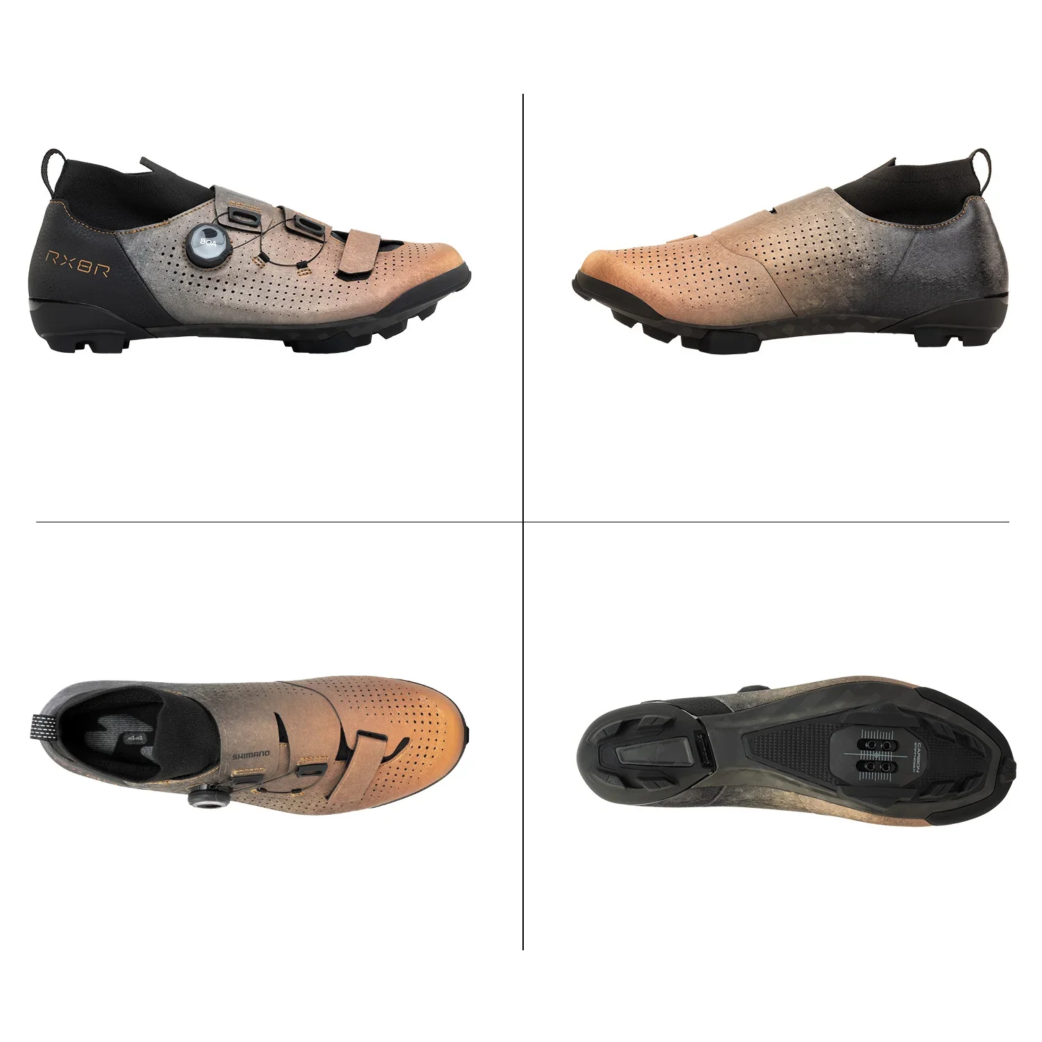 Shimano RX801R SPD Gravel Shoe - Metallic Orange - Image 4