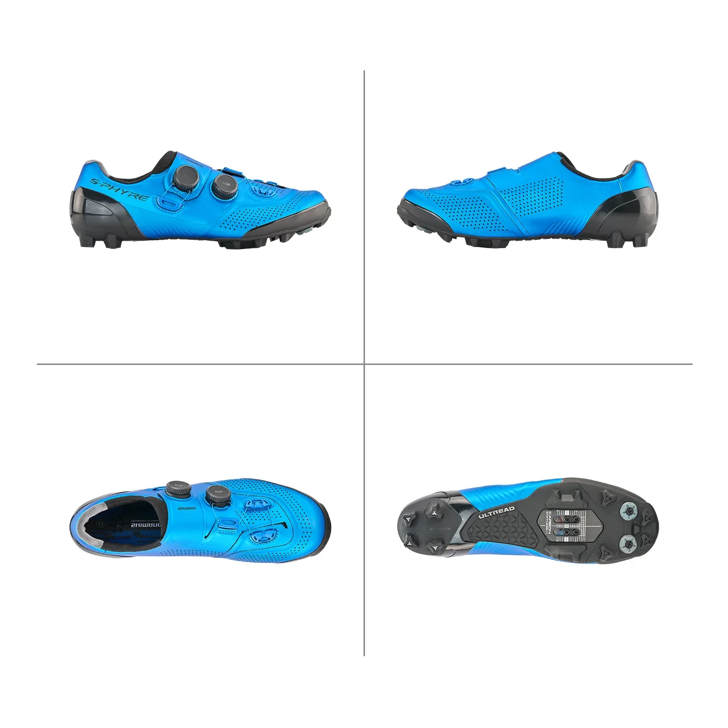 Shimano XC902 S-Phyre SPD XC MTB Shoe - Blue - Image 4