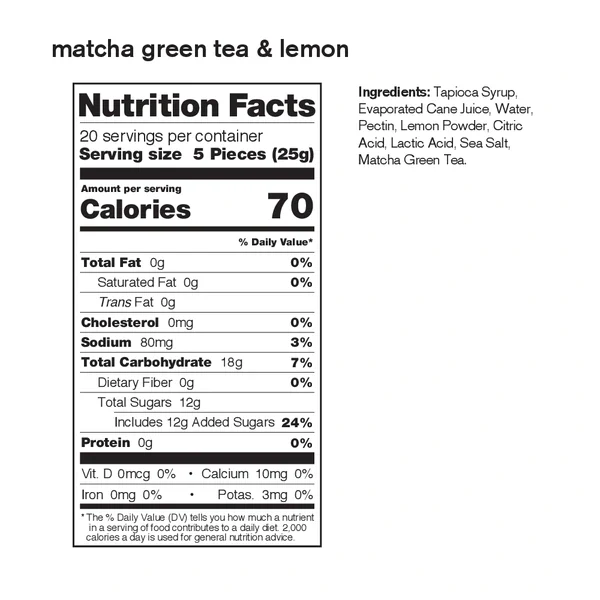 Skratch Labs Sport Energy Chews - Matcha Green Tea & Lemon - Image 3