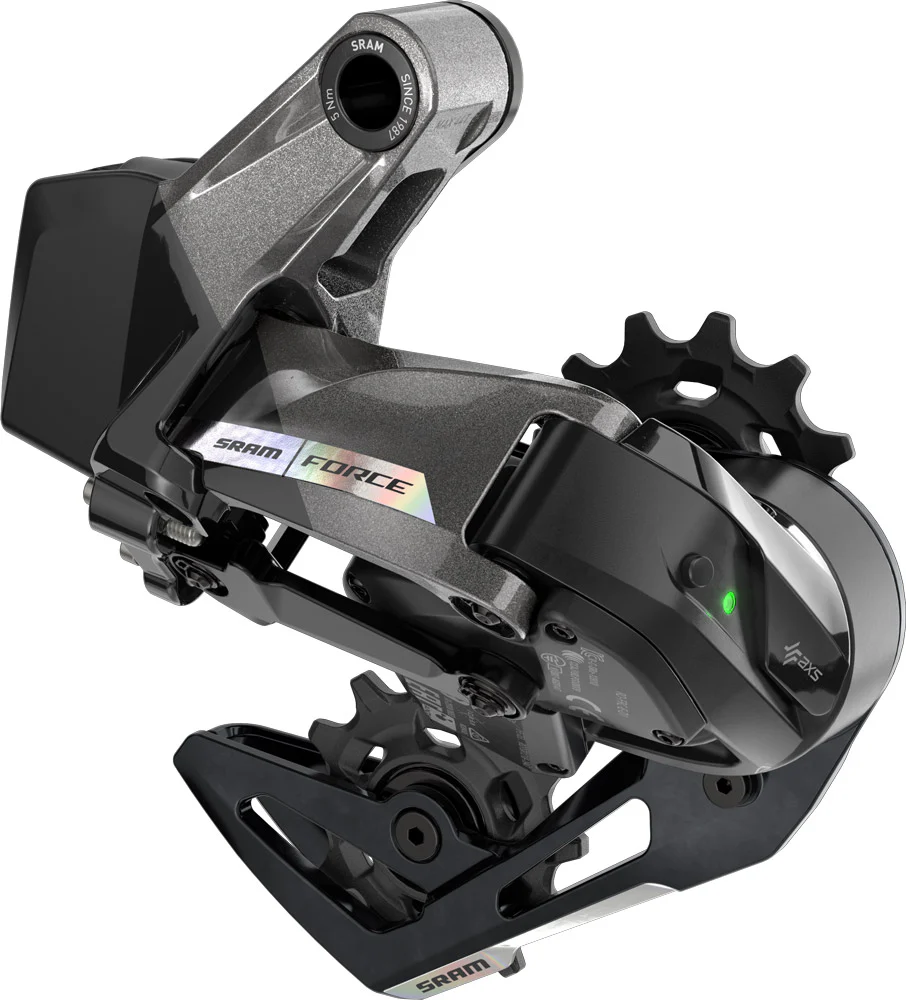 SRAM Force XPLR AXS D2 12 Spd Rear Derailleur - Unicorn Gray-Laser Foil - Image 2