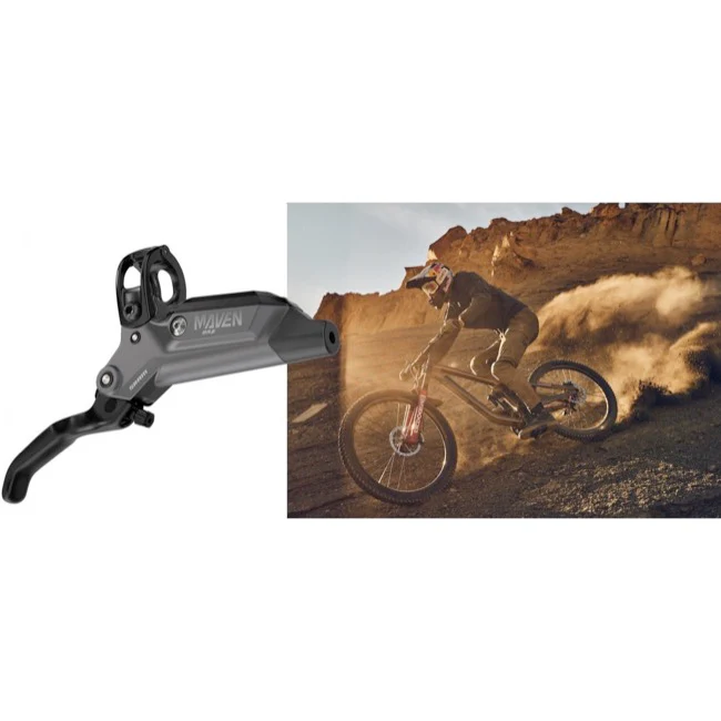SRAM Maven Bronze Stealth 4-Piston Disc Brake and Lever - Front - Dark Polar - Image 4