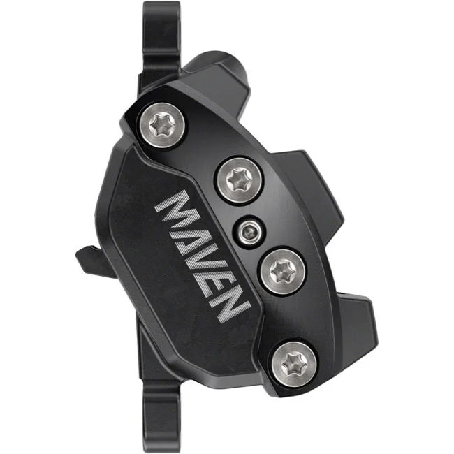SRAM Maven Silver Stealth 4-Piston Disc Brake and Lever - Rear - Black Ano - Image 3