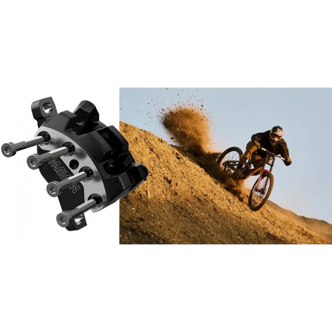 SRAM Maven Ultimate Stealth 4-Piston Disc Brake and Lever - Front - Black-Silver - Image 4