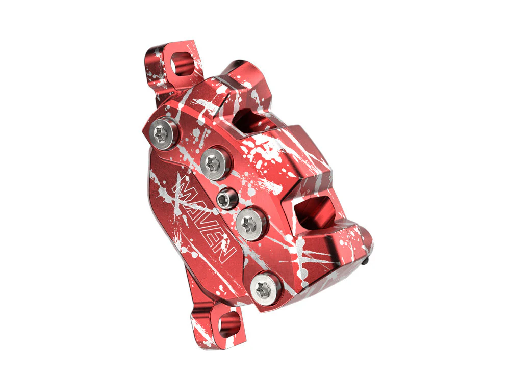 SRAM Maven Ultimate Stealth Expert Disc Brake Kit - Red Splash Ano - Image 3
