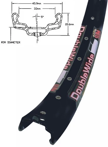 Sun Ringle Doublewide 26" MTB Rim - Black - Image 2