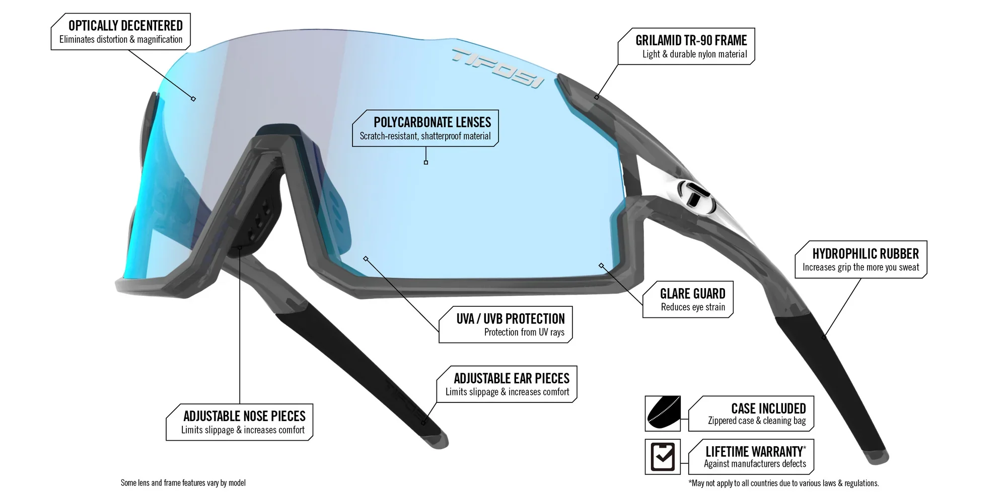 Tifosi Stash Clarion Interchangeable Lens Sunglasses - Crystal Clear - Image 4