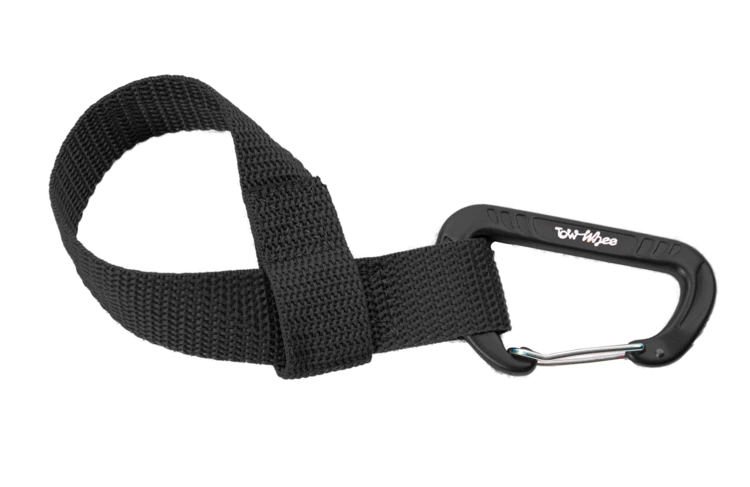 TowWhee Quick Loop 12" Strap with Mini Carabiner - Black