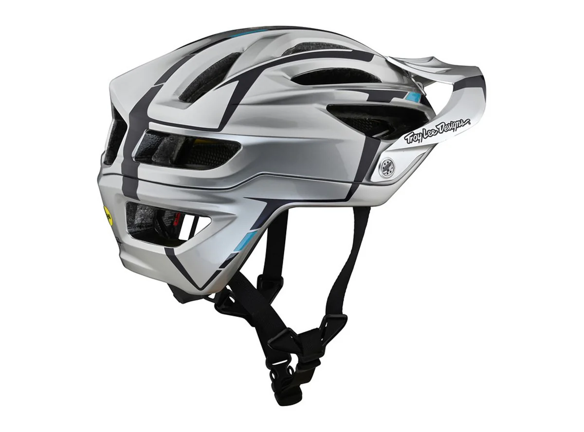 Troy Lee Designs A2 MIPS MTB Helmet - Sliver - Silver-Burgundy - Image 2