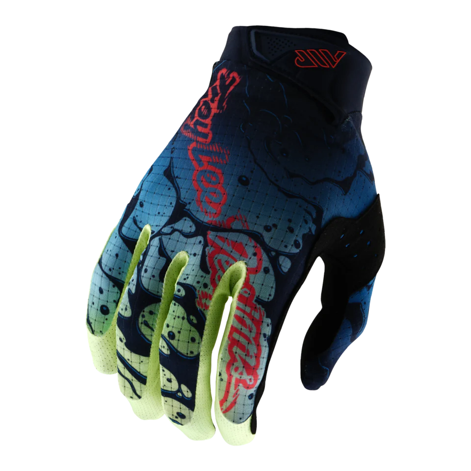 Troy Lee Designs Air MTB Glove - Drip - Glo Yellow-Dark Navy