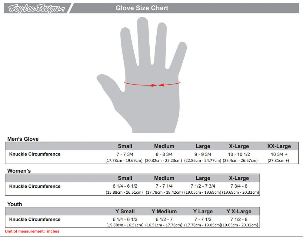 Troy Lee Designs Air MTB Glove - Optic - Infra Red - Image 6