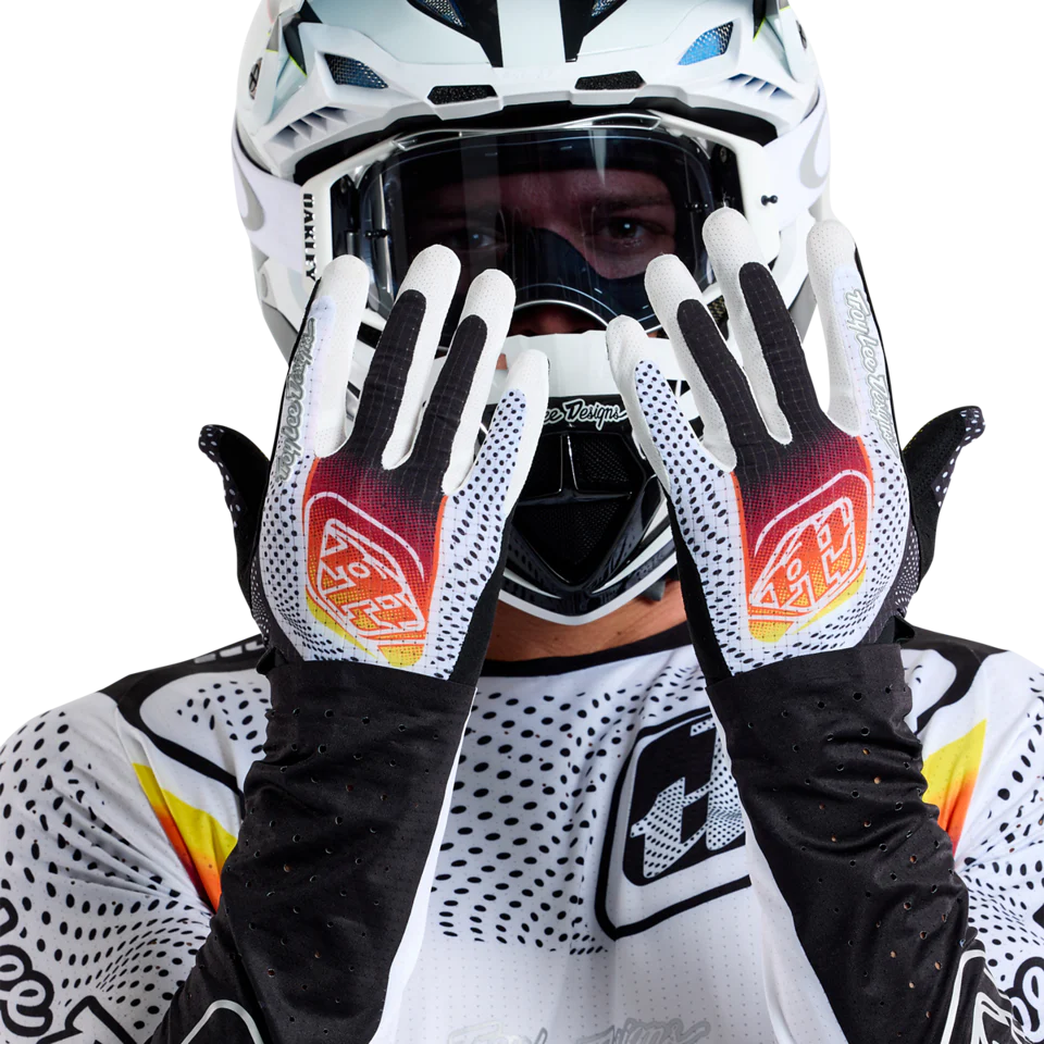 Troy Lee Designs Air MTB Glove - Optic - White-Black - Image 3