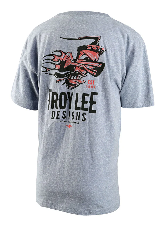 Troy Lee Designs Carb Short Sleeve Tee - Youth - Ash Heather - Image 2