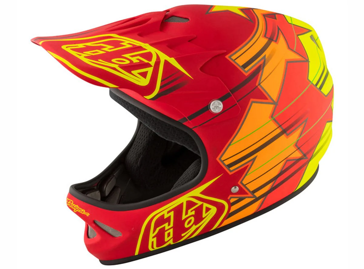 Troy Lee Designs D2 Fusion Full Face Helmet - Red - Image 2