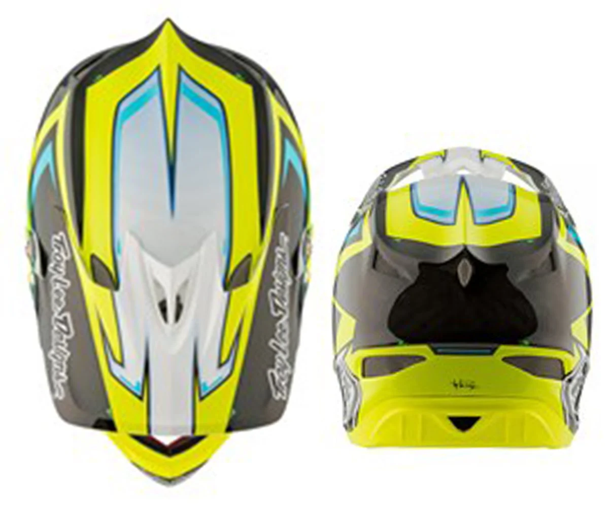 Troy Lee Designs D3 Composite Full Face Helmet - Cadence - Black-Yellow - Image 2