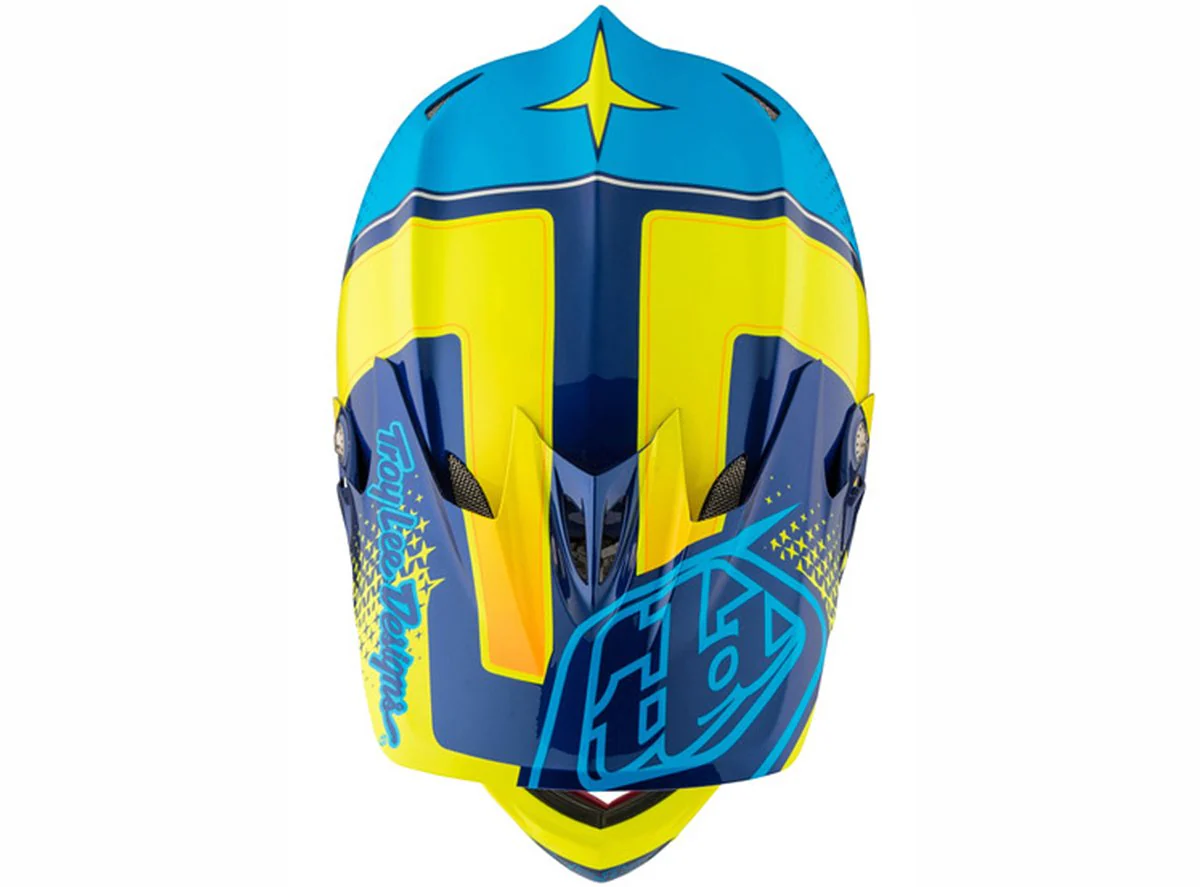 Troy Lee Designs D3 Composite Full Face Helmet - Starburst Yellow - Image 3