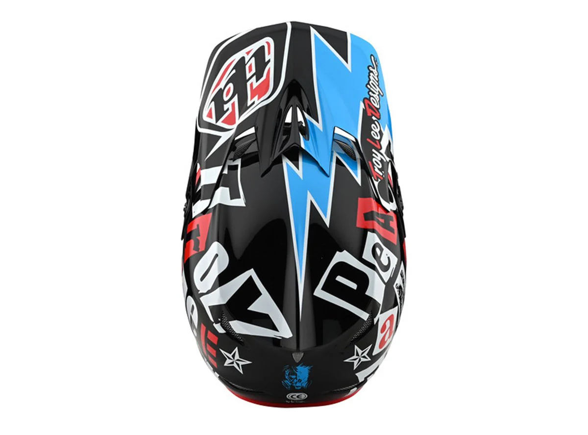 Troy Lee Designs D3 Fiberlite Full Face Helmet - Anarchy - Black - 2021 - Image 3