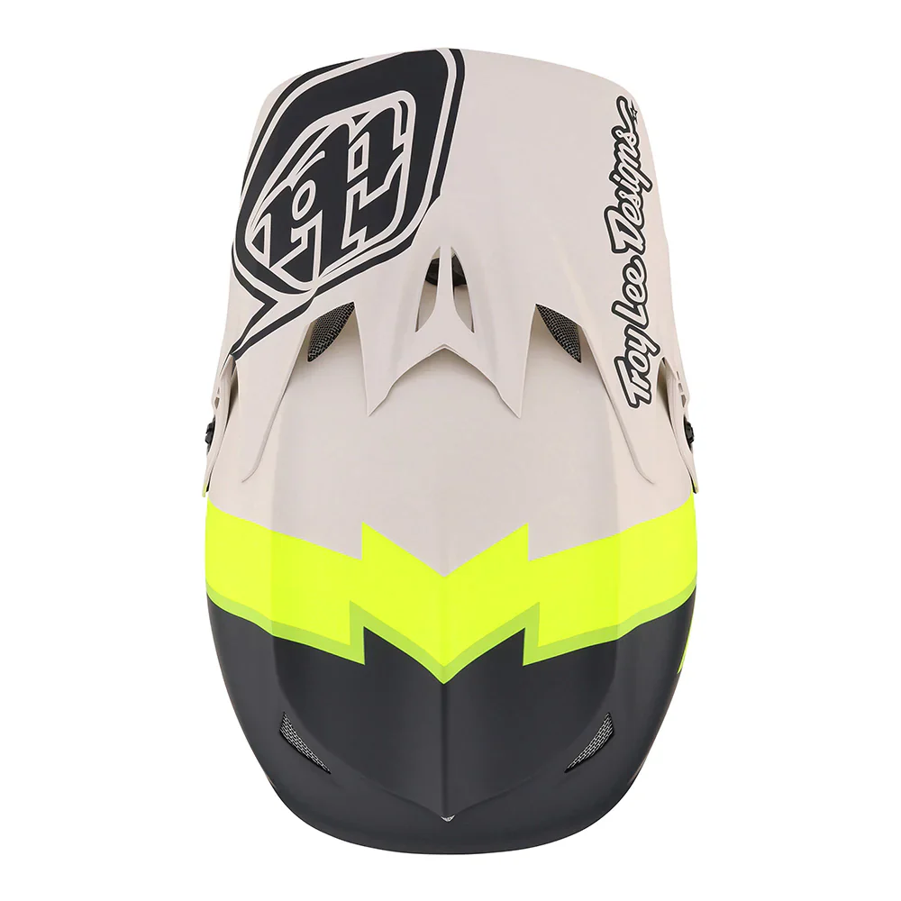 Troy Lee Designs D3 Fiberlite Full Face Helmet No MIPS - Volt - Flo Yellow - 2023 - Image 6