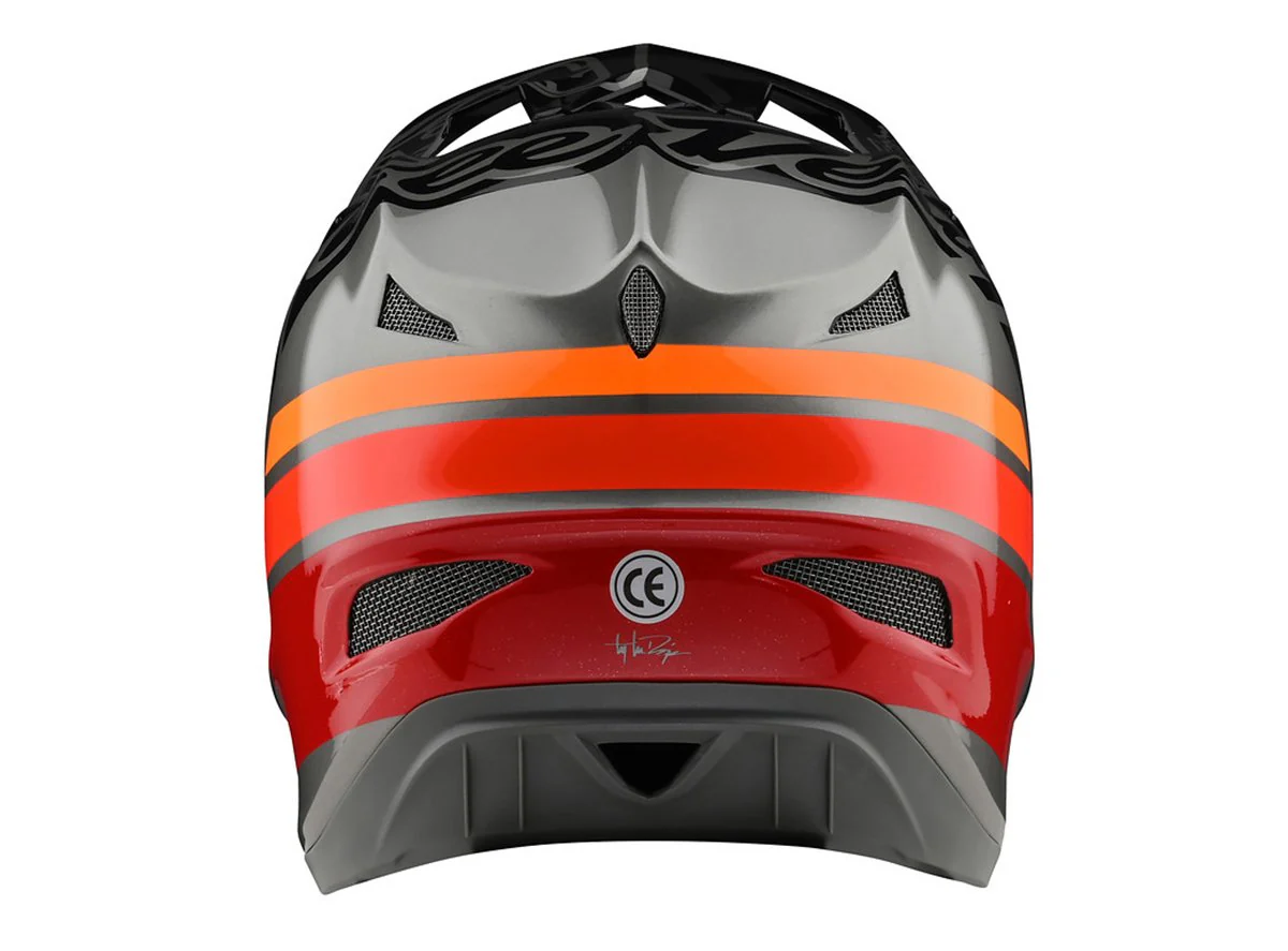 Troy Lee Designs D3 Fiberlite Full Face Helmet - Silhouette - Navy-Silver- 2020 - Image 2