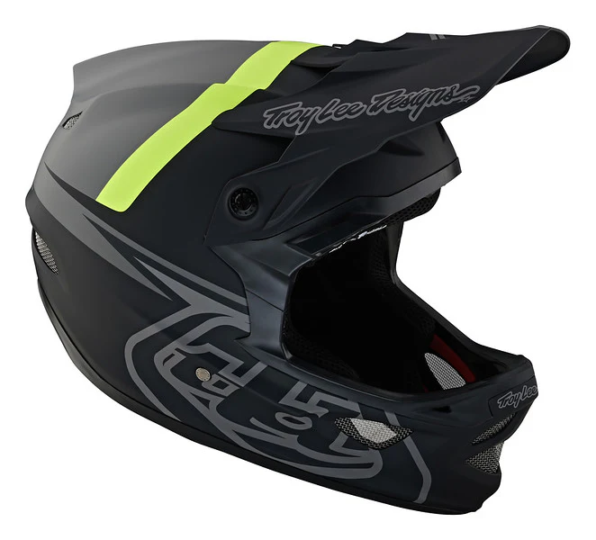 Troy Lee Designs D3 Fiberlite Full Face Helmet - Slant - Gray - Image 3