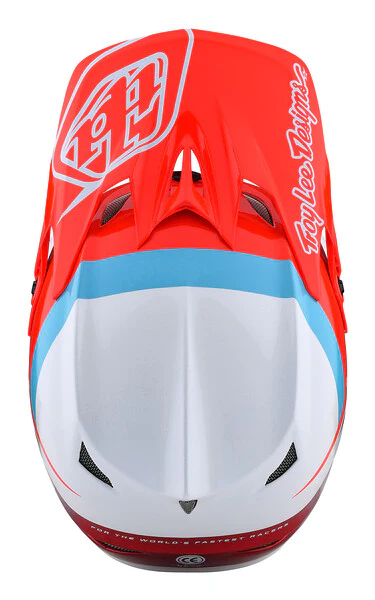 Troy Lee Designs D3 Fiberlite Full Face Helmet - Slant - Red - Image 4