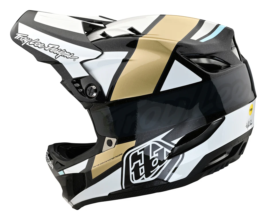 Troy Lee Designs D4 Carbon Full Face Helmet - MIPS - Team - Gold - 2023 - Image 4