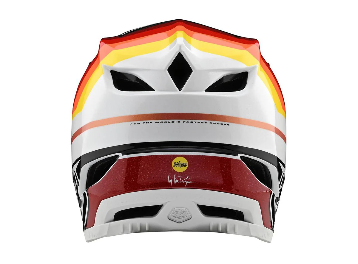 Troy Lee Designs D4 Carbon Full Face Helmet - Mirage - Black-Red - 2020 - Image 2