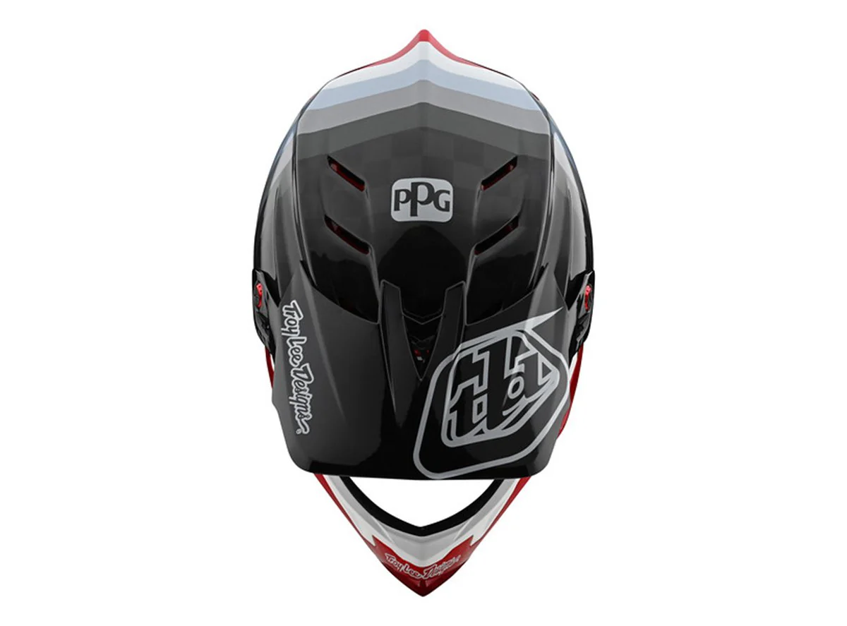 Troy Lee Designs D4 Carbon Full Face Helmet - Mirage - SRAM Red-Black - 2020 - Image 3