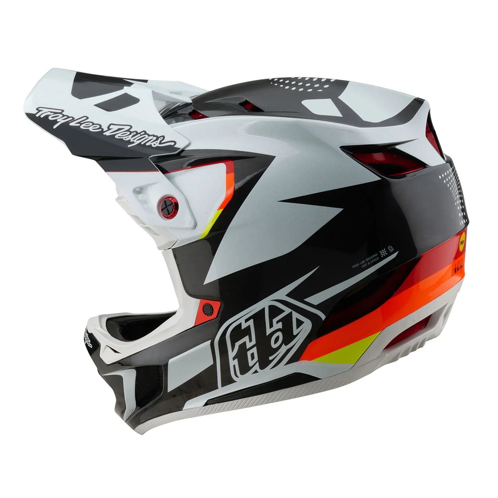 Troy Lee Designs D4 Carbon Full Face Helmet - Optic - Black - Image 2