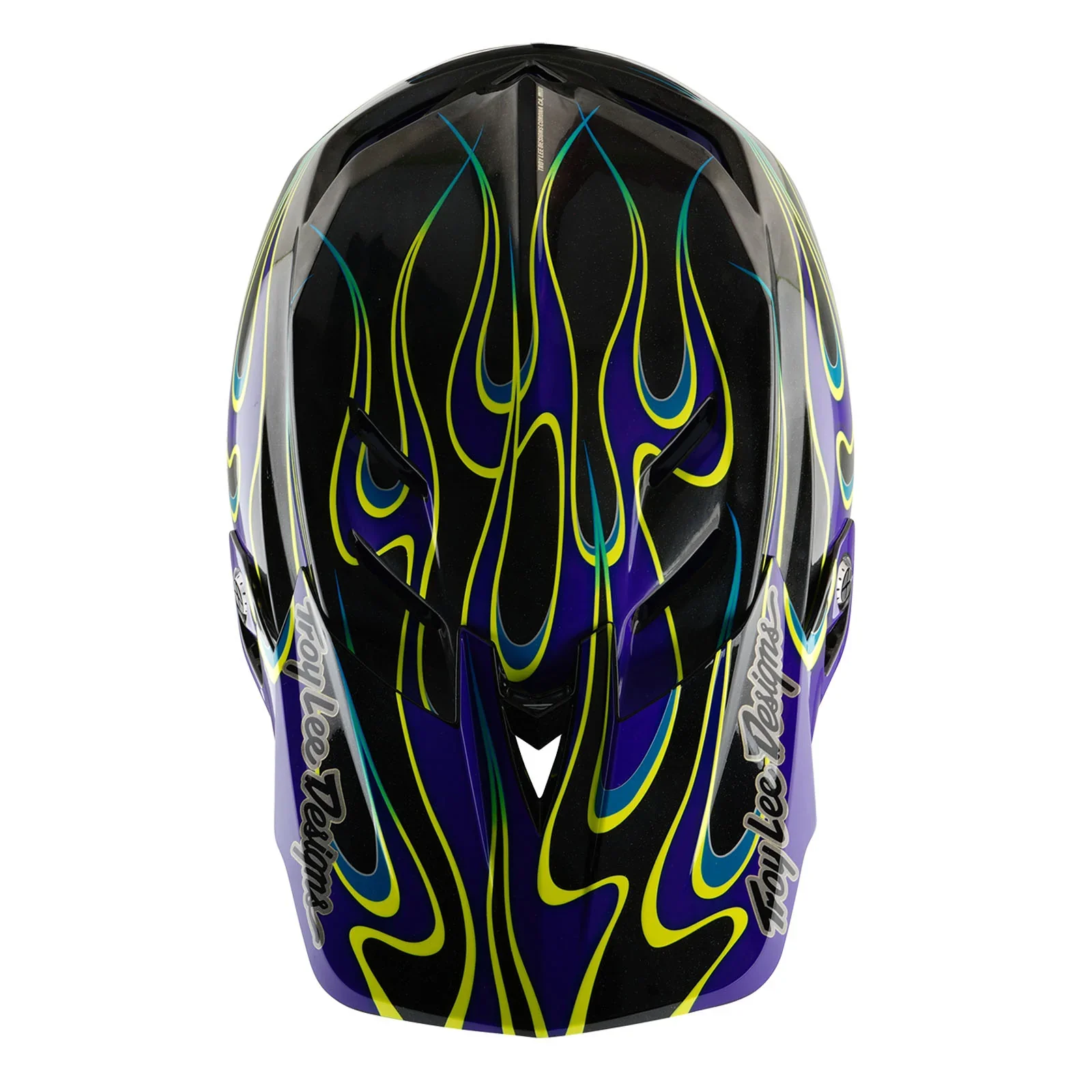 Troy Lee Designs D4 Carbon Full Face Helmet - Torched - Black-Purple - Image 8