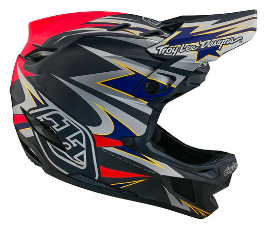 Troy Lee Designs D4 Carbon Full Face Helmet with MIPS - Inferno - Gray - Image 3