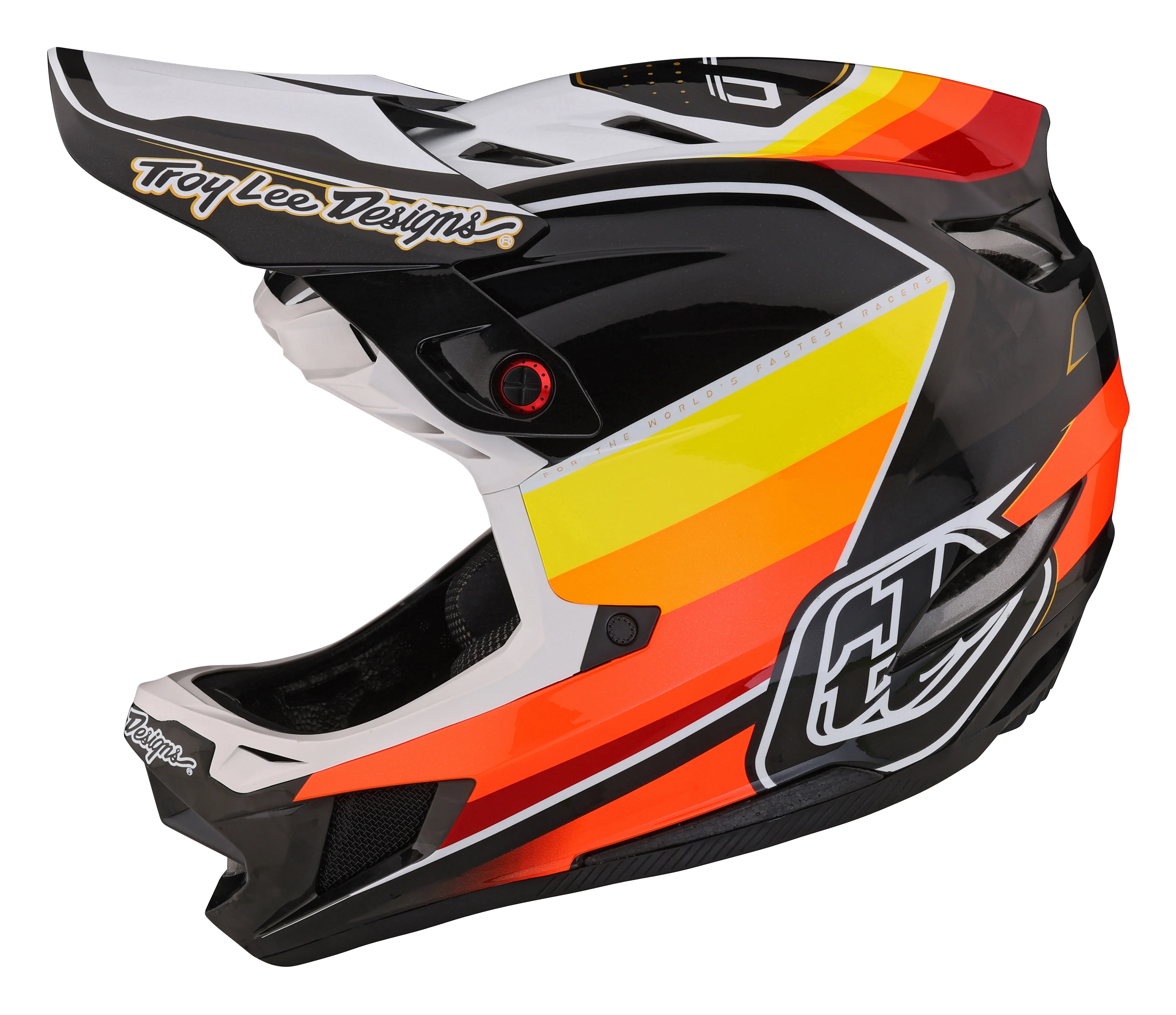 Troy Lee Designs D4 Carbon Full Face Helmet with MIPS - Reverb - Black-White - 2023 - Image 6