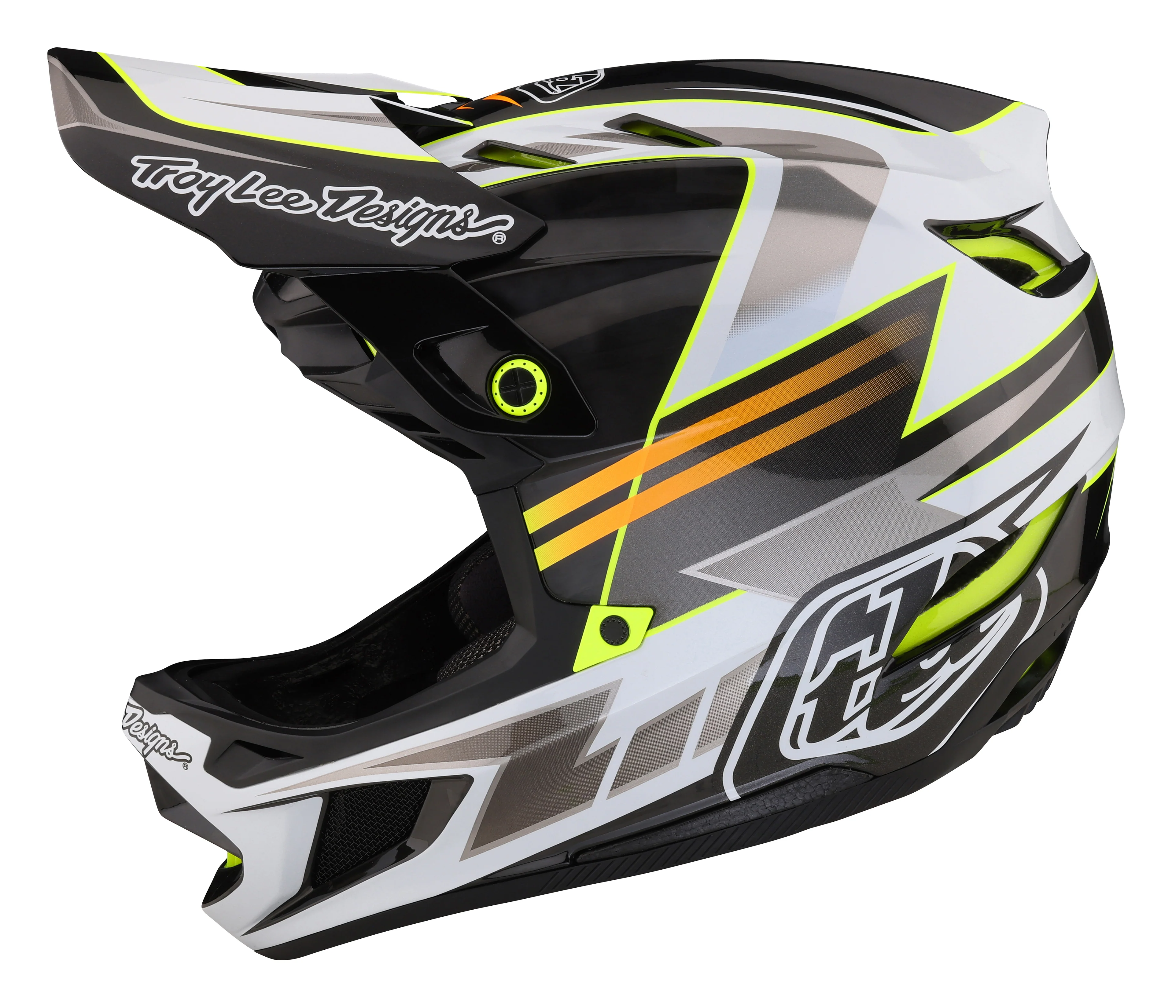 Troy Lee Designs D4 Carbon Full Face Helmet with MIPS - Saber - Gray - 2023 - Image 2