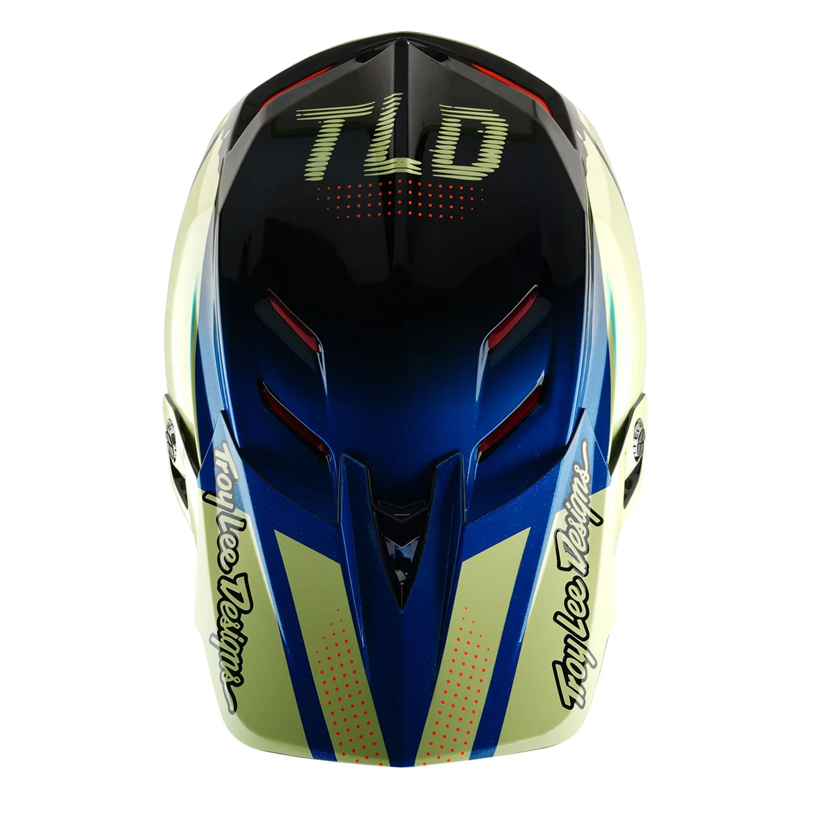 Troy Lee Designs D4 Composite Full Face Helmet - Drip - Glo Yellow - Image 8