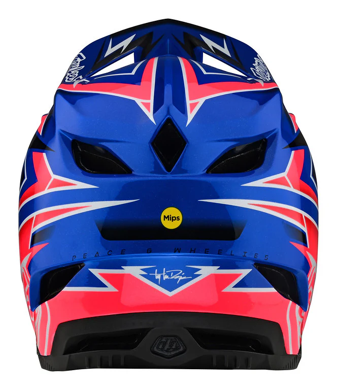 Troy Lee Designs D4 Composite Full Face Helmet - MIPS - Volt - Blue - 2023 - Image 3