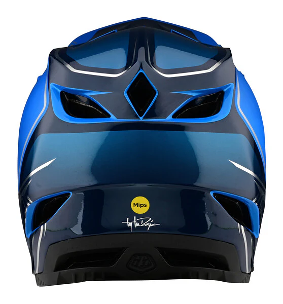 Troy Lee Designs D4 Composite Full Face Helmet - Shadow - Blue - 2022 - Image 3