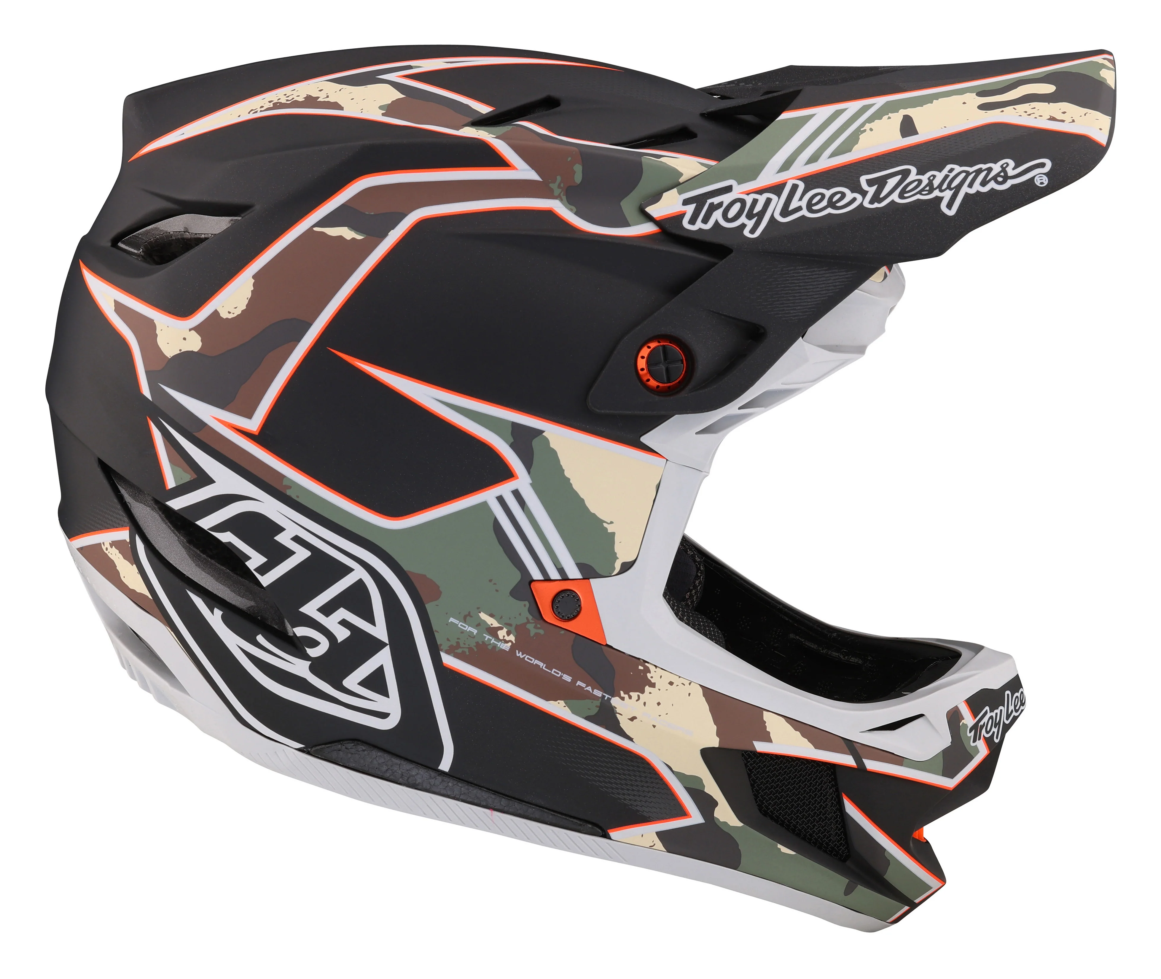 Troy Lee Designs D4 Composite Full Face Helmet with MIPS - Matrix Camo - Army Green - 2023 - Image 5
