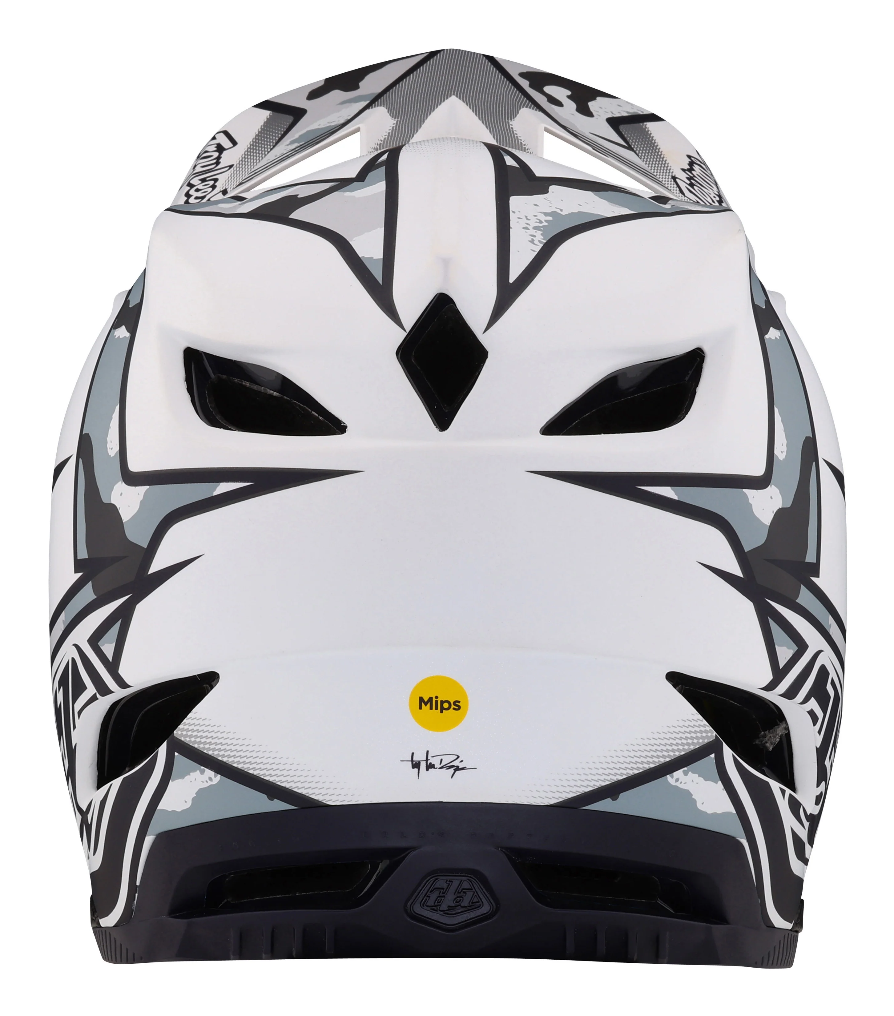 Troy Lee Designs D4 Composite Full Face Helmet with MIPS - Matrix Camo - White - 2023 - Image 7