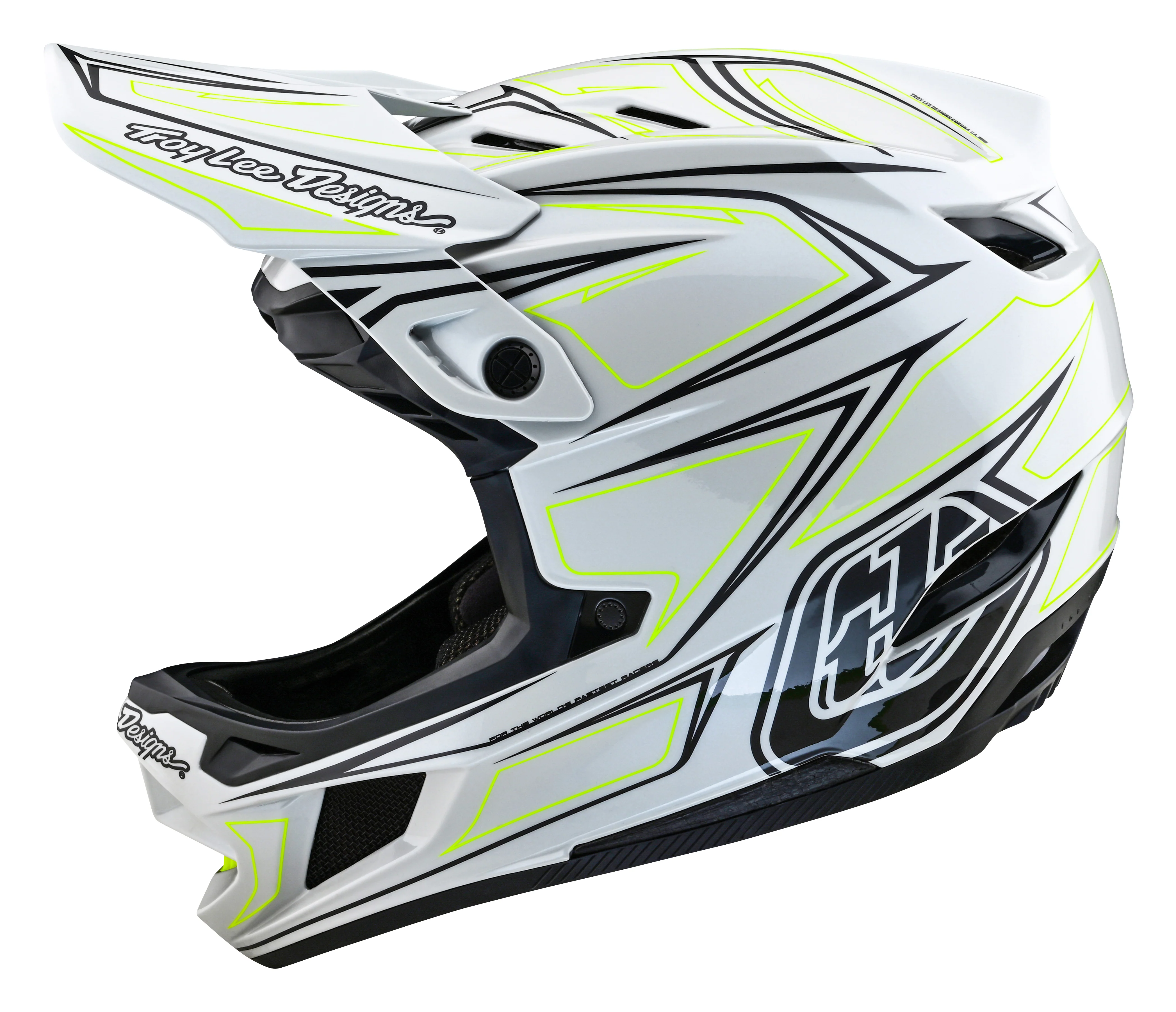 Troy Lee Designs D4 Composite Full Face Helmet with MIPS - Pinned - Light Gray - Image 2