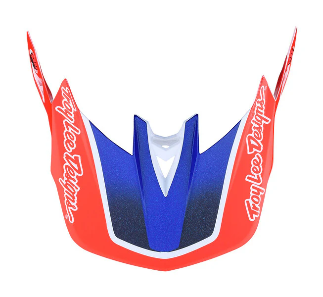 Troy Lee Designs D4 Replacement Visor - Qualifier - White-Blue