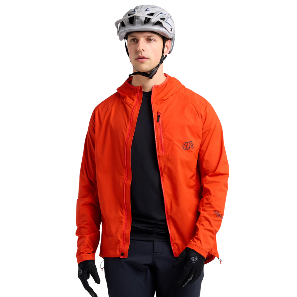 Troy Lee Designs Drift Windbreaker Jacket - Fire Orange - Image 19